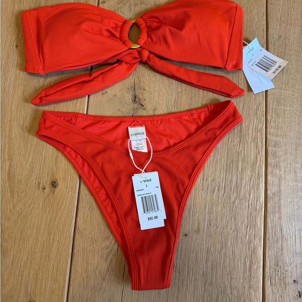 L*Space Vibrant Red Knot Bikini